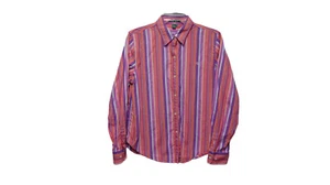 Lauren Ralph Lauren Long Sleeve Shirt Large Womens Multicolor Stripe Button Down - Picture 1 of 7