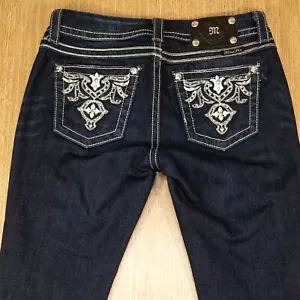 MISS ME Jeans EASY SKINNY JE5890ES3R 27x31 Distressed Embellished *MINT* W042520 - Picture 1 of 2