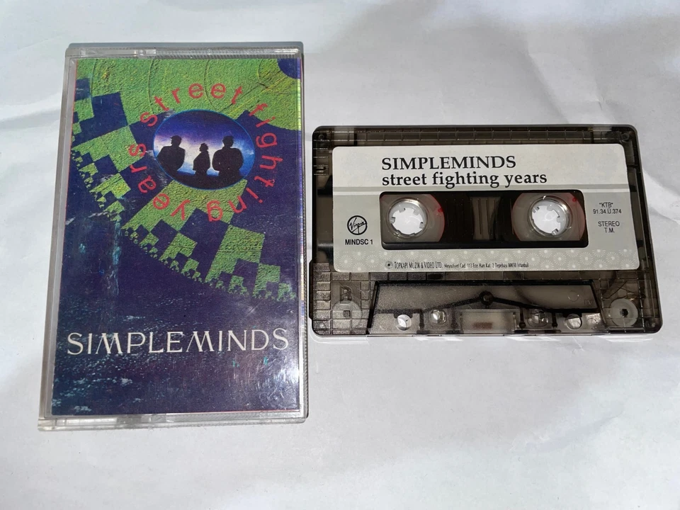 Simple Minds ‎– Street Fighting Years (1989 POP/ROCK CASSETTE ALBUM)(EX COND) - Image 1 of 1