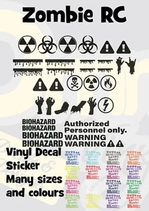 Calcomanía de transferencia de vinilo de control remoto para automóvil Zombie Outbreak pared portátil - Imagen 1 de 6