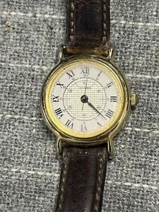 Citizen Yellow Gold Plated Leather Band 6031 Quartz Ladies Watch Scratched Glass - Picture 1 of 8