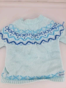 Suéter American Girl Doll Frosty Fun Winter Fair Isle dañado - Imagen 1 de 16
