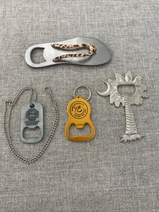Lote De 4 Abridores De Botellas Playa Tema Hombre Cueva Cerveza - Imagen 1 de 2