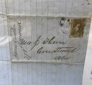 US CIVIL WAR CONFEDERATE COVER ADVERSITY HOME MADE Memphis TN 1862 A4 - Picture 1 of 11