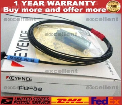 KEYENCE FU-38 Fiber Optic Sensor NewKD  US Free TAX - Image 1 of 4