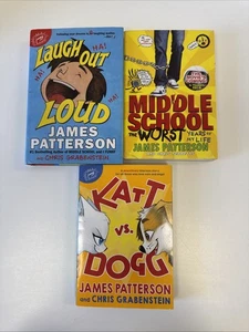 James Patterson Kid’s Chapter Book| Lot Of 3| Hardcover & Paperback| Acceptable - Picture 1 of 6