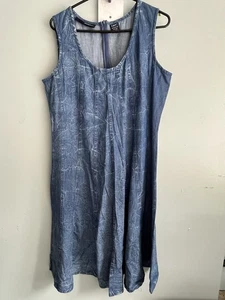 denim 24/7 tank dress denim chambray acid washed size 14W cottagecore - Picture 1 of 5