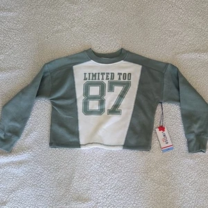 Limited Too Green and White Graphic Sweatshirt-Small - Picture 1 of 5
