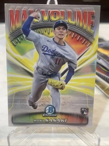 2025 Bowman Chrome Roki Sasaki #MV-1 Rookie RC inserto volume massimo - Foto 1 di 2
