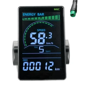 M6C Electric Bike LCD Display Meter 24V-60V E Scooter LCD Panel Color4530 - Picture 1 of 7