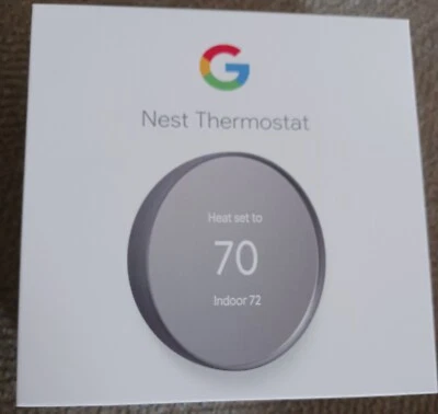 NIB Google Nest Thermostat Smart Programmable Wi-Fi Thermostat for Home Charcoal - Image 1 of 3