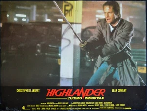 fotobusta HIGHLANDER L'ULTIMO IMMORTALE SEAN CONNERY CHRISTOPHER LAMBERT SCI-FI - Picture 1 of 1