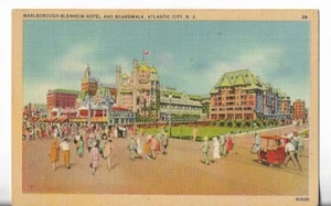 VTG Postcard - Marlborough-Blenheim Hotel & Boardwalk - Atlantic City, NJ - Picture 1 of 2