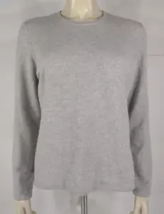 Lands' End gray 100% Cashmere crew neck pullover sweater ladies Medium - Picture 1 of 9