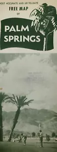 Mappa Vintage Palm Springs Tiki Spa Hotel Appartamenti Pubblicità Business Directory anni 60 - Foto 1 di 16