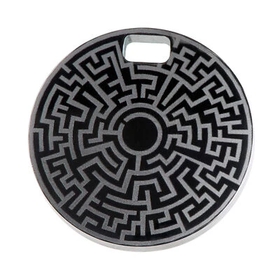 Colgante Serious Design AN658 Laberinto Acero Inoxidable Recubierto Negro Foto 1 de 3