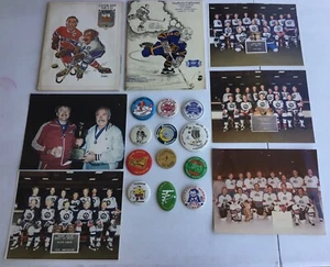 1980s Lot of Ice Hockey Old Timers Programs Buttons Photos NHL So Cal Hockey Asc - Picture 1 of 24