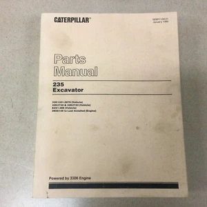 CAT Caterpillar 235 PARTS MANUAL BOOK CATALOG EXCAVATOR sn 32K1301-2678 62X1-288 - Picture 1 of 3