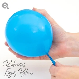Globos de látex azul huevo Robin's sólido de 11" - suministros para fiestas Qualatex - 50 quilates - Imagen 1 de 1