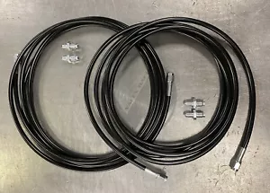 Kit de repuesto de línea de freno trasero principal de acero inoxidable negro para 96-00 Honda Civic EK - Imagen 1 de 1