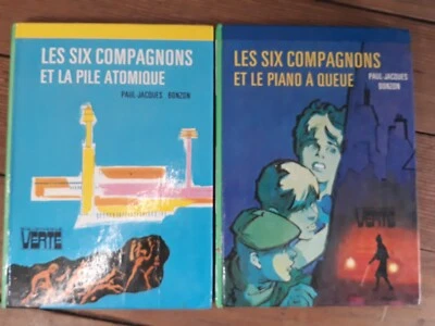 LES SIX COMPAGNONS LOT DE 2 LIVRES BIBLIOTHEQUE VERTE  - Photo 1/3