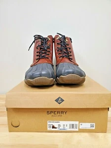 Sperry Men's Top Sider Avenue Duck Boots Waterproof Black Brown STS10548 Sz 9.5M - Picture 1 of 12