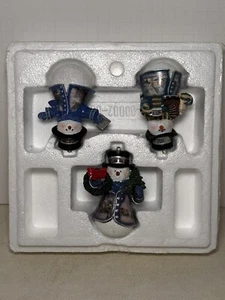 3 piezas Ashton Drake - Thomas Kinkade Muñeco de Nieve Adornos Set 3 Winter Wonderland - Imagen 1 de 7