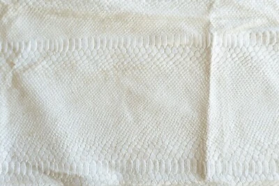 White textured soft scales upholstery fabric remnant 34" by 54" - Image 1 of 4