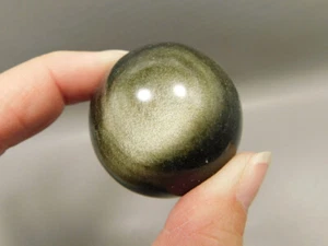 Gold Sheen Obsidian Sphere 1.5 inch Gemstone Chatoyant 40 mm Stone Ball #Og1 - Picture 1 of 9
