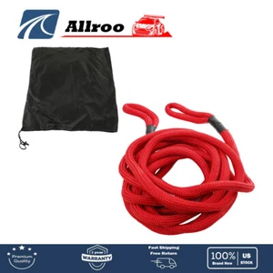 30000 LBS Red Recovery Kinetic Tow Rope 7/8" x 30' Energy Truck Tow Snatch Strap - Picture 1 of 15