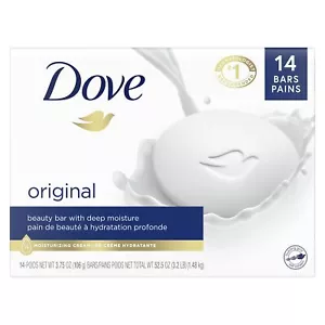 Dove Original Beauty Bar 3.75Oz Pack Of 14 Gentle Moisturizing Soap Bars - Picture 1 of 7