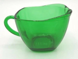 Charm FOREST GREEN Square CREAMER by Anchor Hocking Vintage USA - Picture 1 of 4