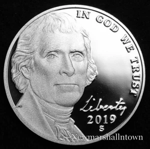 S Jefferson 2019 níquel como nuevo a prueba ~ moneda de prueba de EE. UU. del conjunto de prueba como nuevo - Imagen 1 de 2