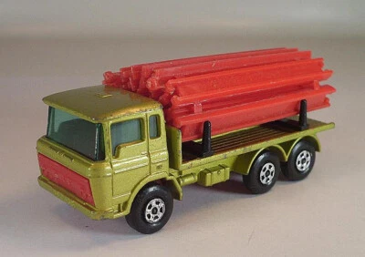 Matchbox Superfast Nr. 58 DAF Girder Truck gelbgrünmet. schmale Hohlräder 5 #385 - Bild 1 von 3