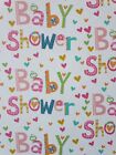 5 SHEETS OF GLOSSY BABY SHOWER WRAPPING PAPER 