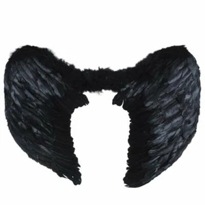 Black Feather Fairy Godmother Angel Devil Wings LARP Cosplay - Picture 1 of 5
