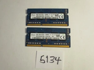 SK Hynix 2x2Gb=4Gb 1600Mhz PC3L-12800 DDR3L SODIMM laptop memory RAM (5134) - Picture 1 of 2