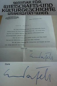 Historikerin Erna PATZELT (1894-1987): Signierter Brief WIEN 1948, Autogramm - Bild 1 von 5