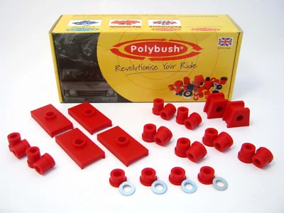 Polybush Vehicle Bush Set (Performance) for MG Midget, 1961-1980: Kit40-Red - Image 1 of 2