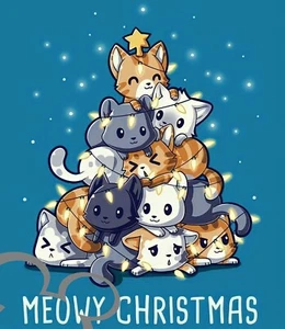 Christmas, cats A4 art print, photo, picture nursery, bedroom, gift - Picture 1 of 2