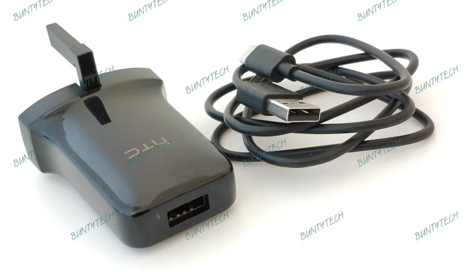 Genuine HTC 1.5A Charger Wall Plug + USB-C Cable For HTC U24 Pro / U23 / U23 Pro - Image 1 of 2