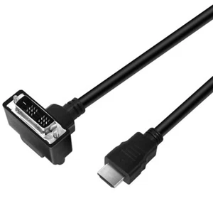 Ultra Short HDMI to DVI Converter Adapter Cable 90 Degree Angled For PC Laptop - Picture 1 of 9