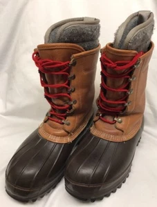 Vintage Men's LL Bean Insulated Maine Hunting Shoe Lace Duck Boots Size 8 - Picture 1 of 12