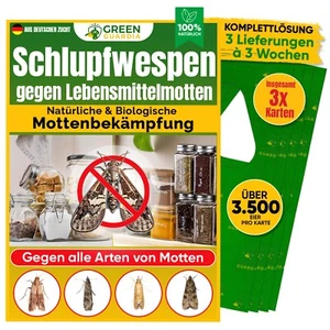 Schlupfwespen gegen Lebensmittelmotten 1 x 3Lieferung, Mottenfall,GREEN GUARDIA - Bild 1 von 8