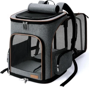 Large Cat Backpack Expandable Pet Carrier Backpack, Dog Backpack Carrier - Picture 1 of 7