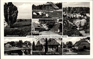 UNDELOH b. Harburg AK 40/50er Mehrbild-AK ua. Jugendherberge Dorf-Teich uvm. - Picture 1 of 2