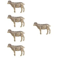 5 Pieces Brass Sheep Ornament Home Office Table Top Decor Animal Doll