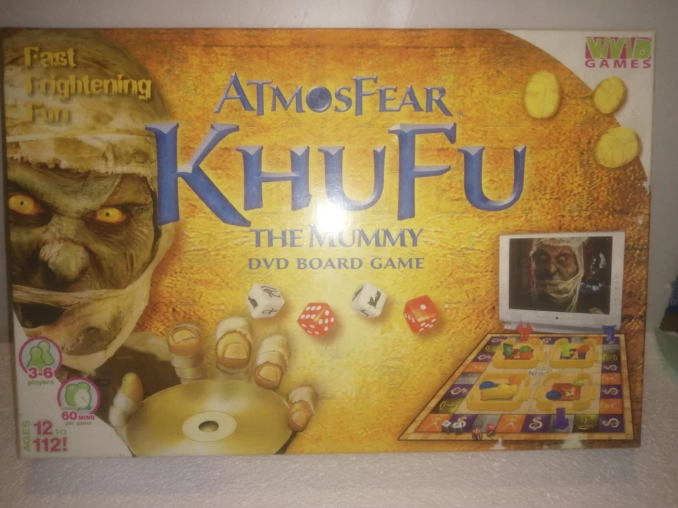 Atmosfear KHUFU The Mummy DVD board game Vivid Family Fun Home 100% complete  - Image 1 of 4