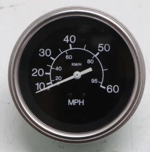 # 80514 Teleflex Heavy Duty Series 10-60 MPH Speedometer Black Gauge FREE SHIP! - Picture 1 of 4