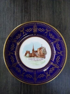 Coventry Cathedral Silver Jubilee Limited Edition Plate No. 3 Of 100 Blue Gold - Picture 1 of 7